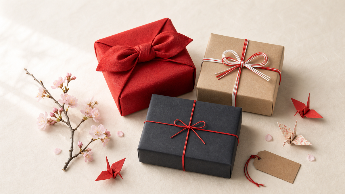 Sélection d'idées cadeaux déco pour amateurs de décoration : vase en céramique, bougie en verre, plaid en laine et miroir posés sur une console en bois clair